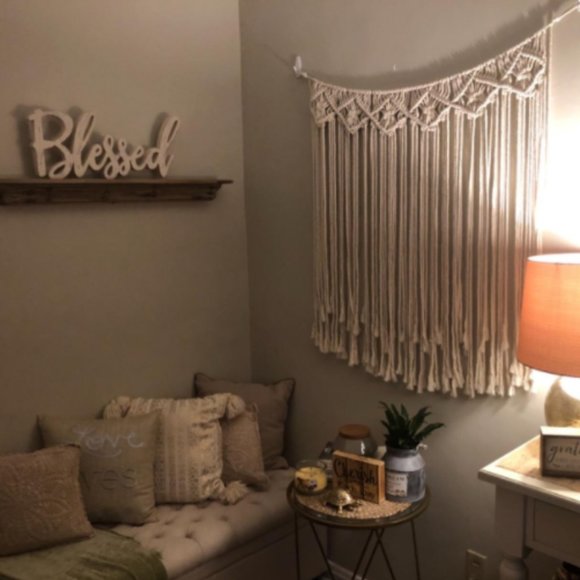 Braided Indie Bohemian Macrame Wall Decor/Tapestry - Picture 8 of 11